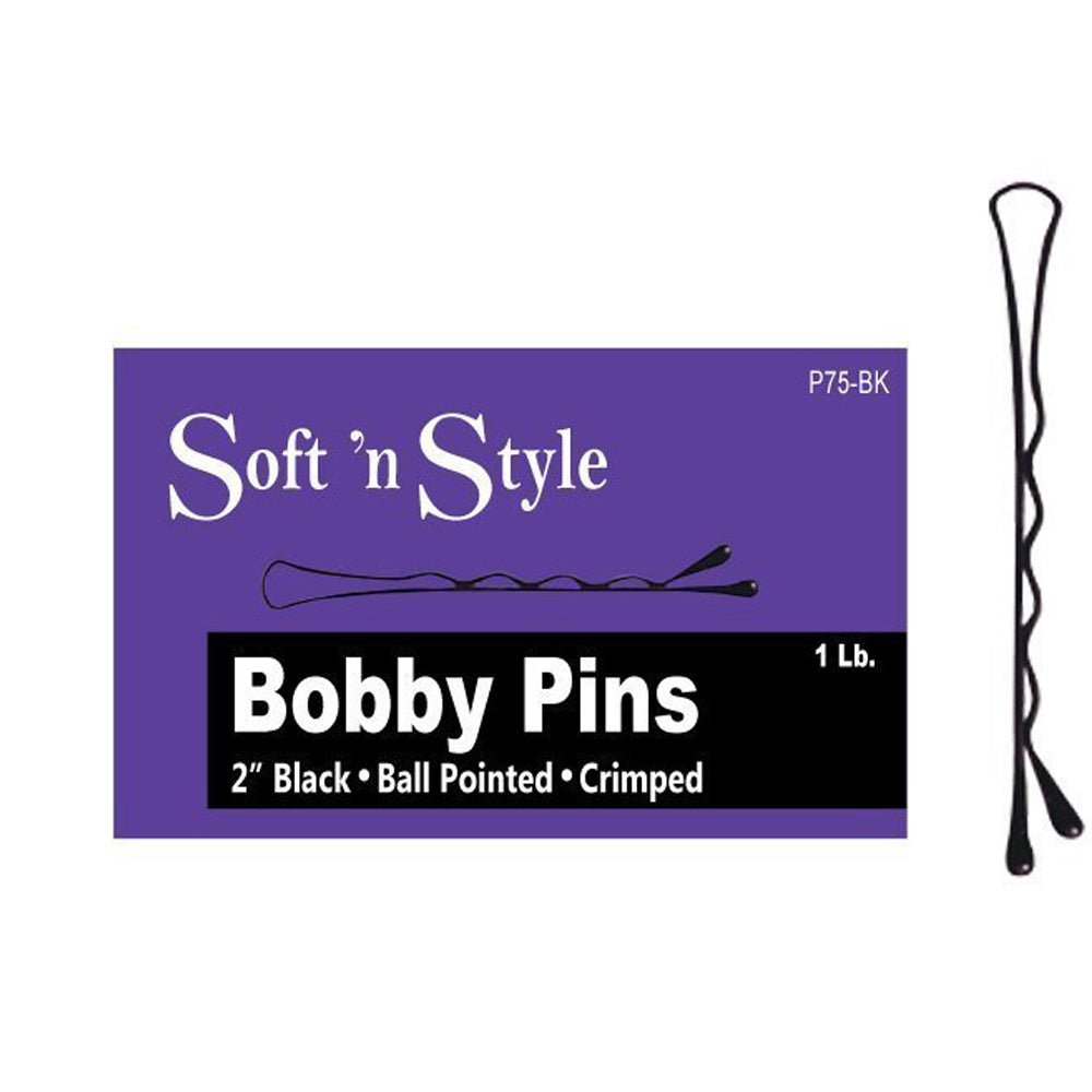 1 Lb. Bobby Pins | 2" | Ball Pointed | Crimped | SOFT N STYLE | HAIR COLORING ACCESSORIES by SOFT N STYLE - SH Salons