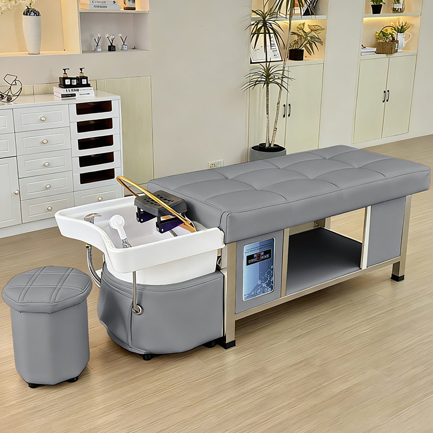 611 - 1NM | Plumbed | Head Spa Shampoo Bed — Water Circulation & Fumigation | SSW | Head Spa Beds (Plumbed) by SSW - SH Salons