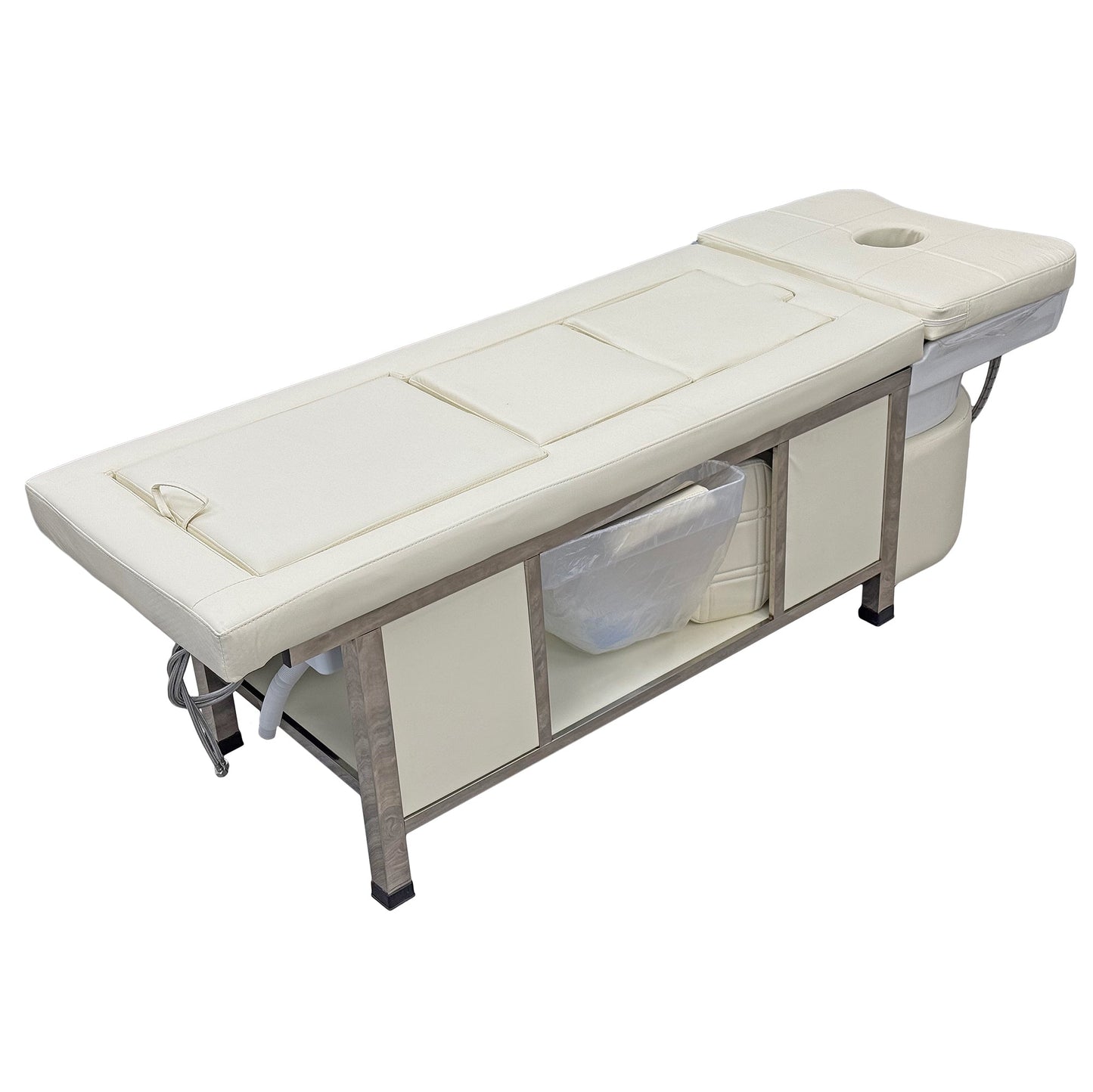 611 - 4 | Plumbed | Head Spa Bed — Hot Stone & Magnetic Therapy with Ceramic Basin | SSW | Head Spa Beds (Plumbed) by SSW - SH Salons