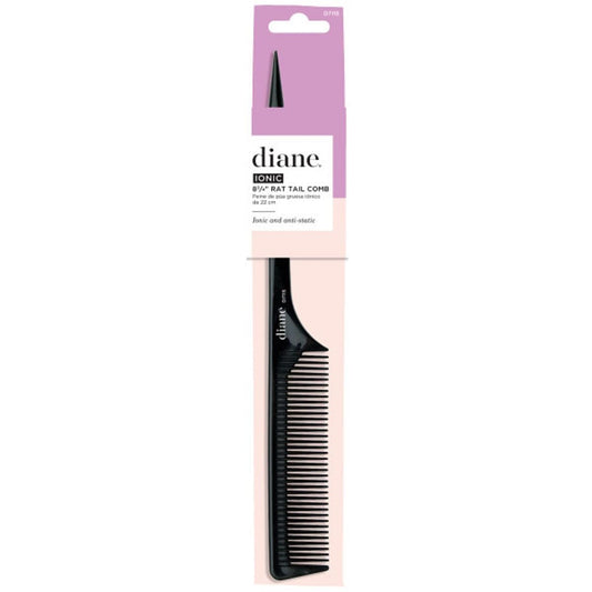 8 3/4" Black | Rat Ionic Tail Comb | D7115 | DIANE | COMBS & BRUSHES by DIANE - SH Salons