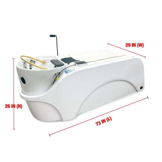 A035 | Plumbed | Head Spa Shampoo Bed — Head Massage & Water Circulation | SSW | Head Spa Beds (Plumbed) by SSW - SH Salons