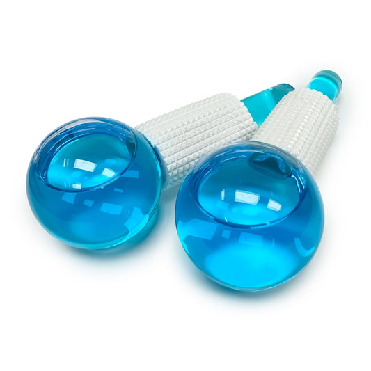 Cryotherapy Ice Globe | Blue | 2 PC | Cold Face Ice Balls for Skin Care | Daily Beauty Routines | NUDE U | SPAS by NUDE U - SH Salons