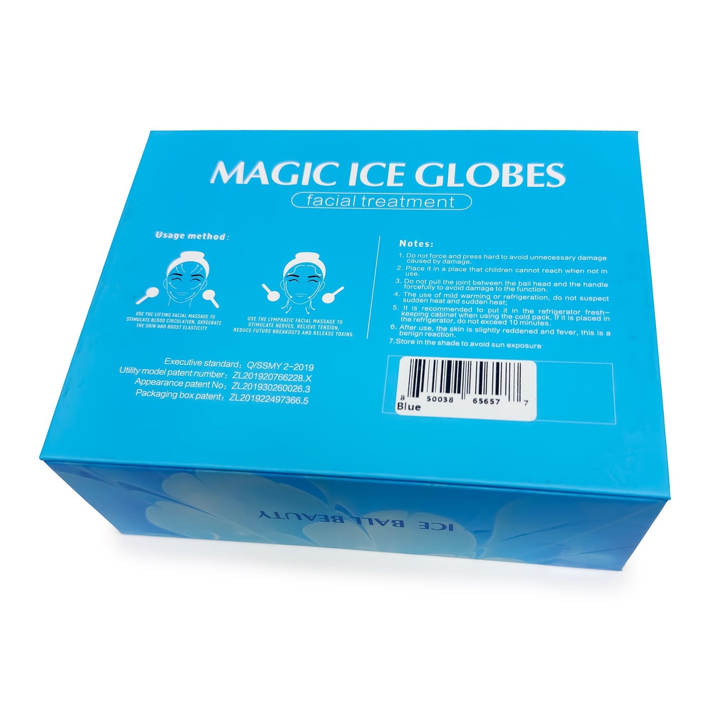 Cryotherapy Ice Globe | Blue | 2 PC | Cold Face Ice Balls for Skin Care | Daily Beauty Routines | NUDE U | SPAS by NUDE U - SH Salons