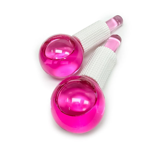 Cryotherapy Ice Globe | Pink | 2 PC | Cold Face Ice Balls for Skin Care | Daily Beauty Routines | NUDE U | SPAS by NUDE U - SH Salons