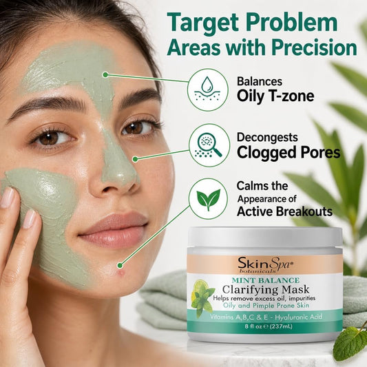 Deep Cleansing Hydrating Facial Mask for Oily & Acne-Prone Skin | 8 fl oz | SKIN SPA by SKIN SPA | SH Salons