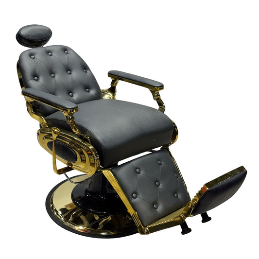 DK - 88049 | Black and Gold | Barber Chair | Barber Salon Accessories | Barber Chair by SSW - SH Salons