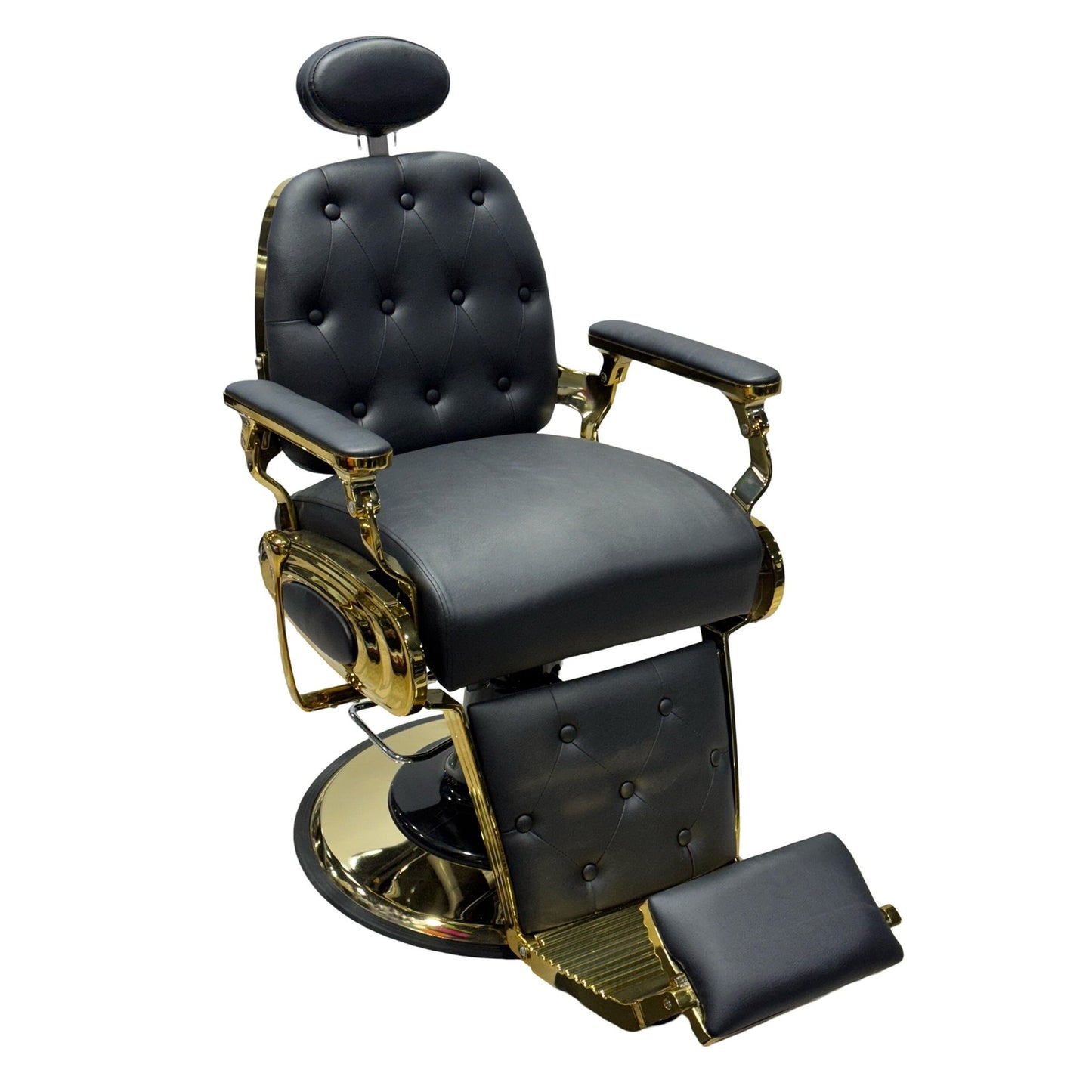 DK - 88049 | Black and Gold | Barber Chair | Barber Salon Accessories | Barber Chair by SSW - SH Salons