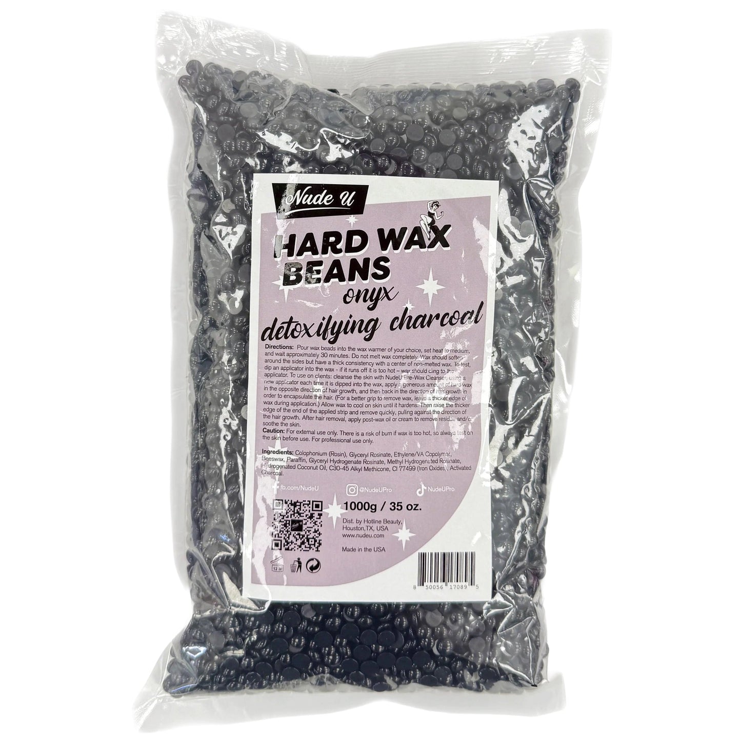 Hard Wax Beans | Onyx Detoxifying Charcoal | NUDE U by NUDE U | SH Salons