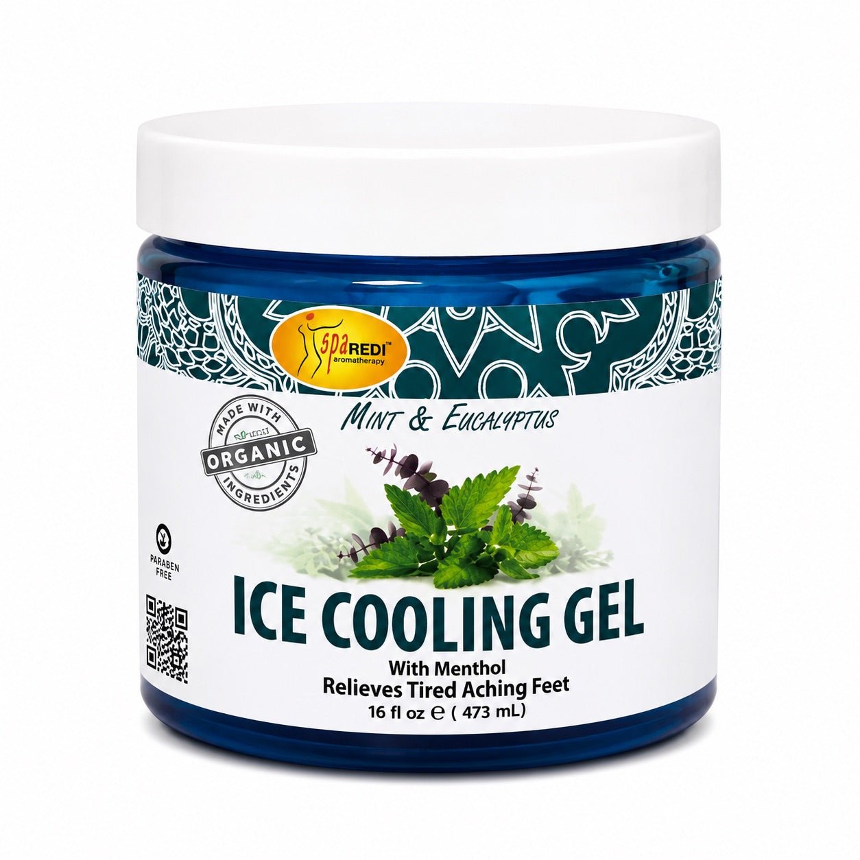 Ice Cooling Pedicure Massage Gel | Mint & Eucalyptus | 16 fl. oz