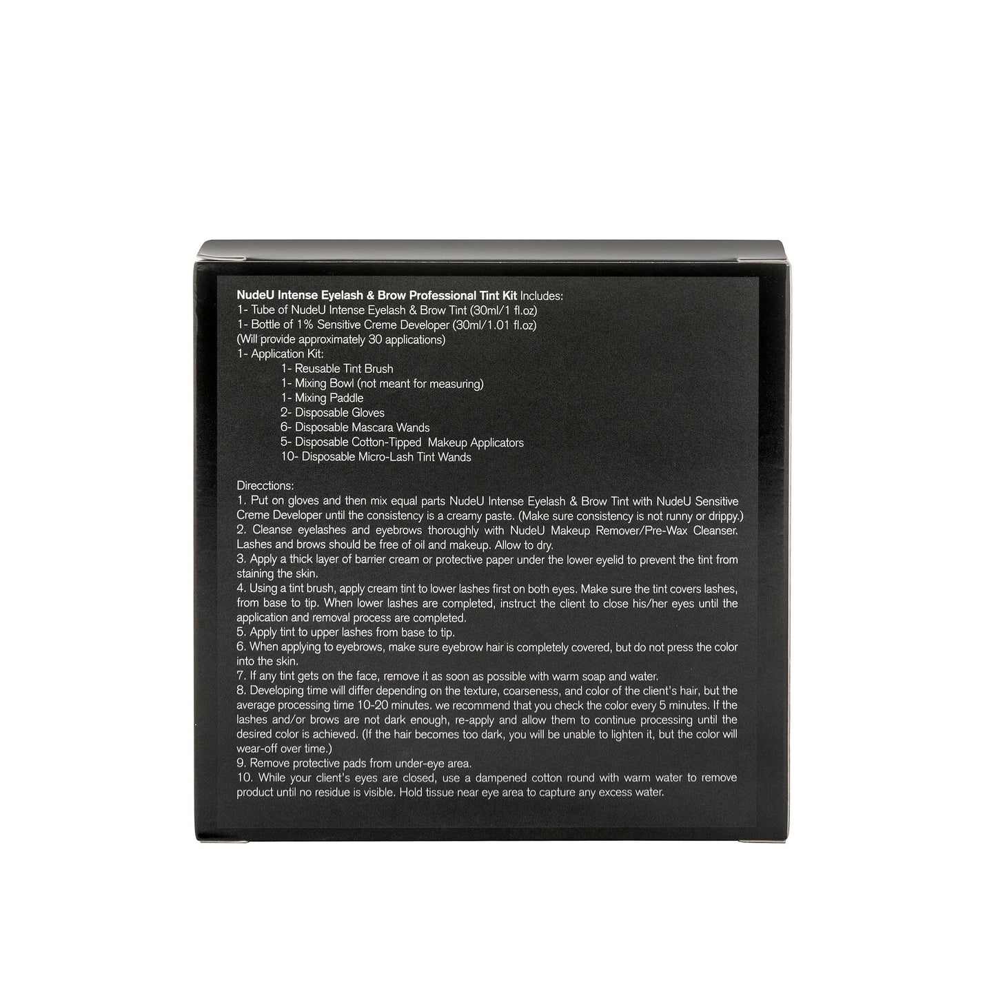 Intense Eyelash & Brow | Midnight Black | Professional Tint Kit | NUDE U | SPAS by NUDE U - SH Salons