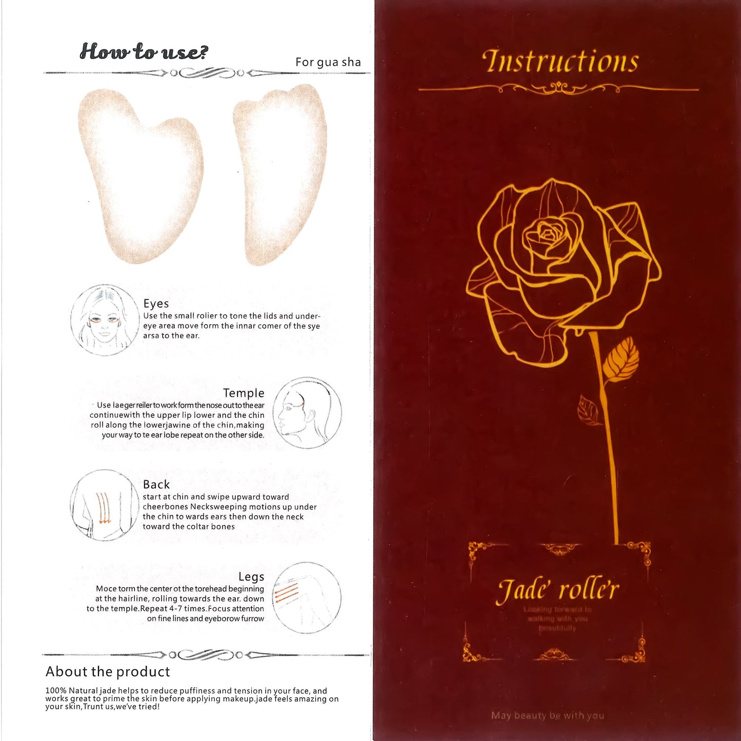 Jade Roller & Gua Sha Set | NUDE U | Waxing Kits & Supplies by NUDE U - SH Salons