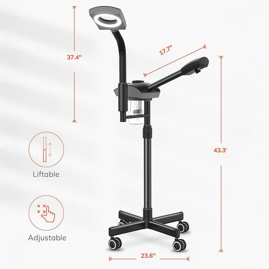 JY - 201A | 2 in 1 Facial Steamer with LED Lamp | MAGNIFYLING LAMP by SSW - SH Salons