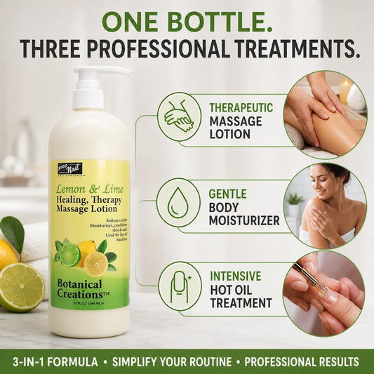 Lemon & Lime | Spa & Pedicure Massage Lotion 32 fl oz – Dual - Phase Thermal Treatment | PRO NAIL | Nail & Cuticle Care by PRO NAIL - SH Salons