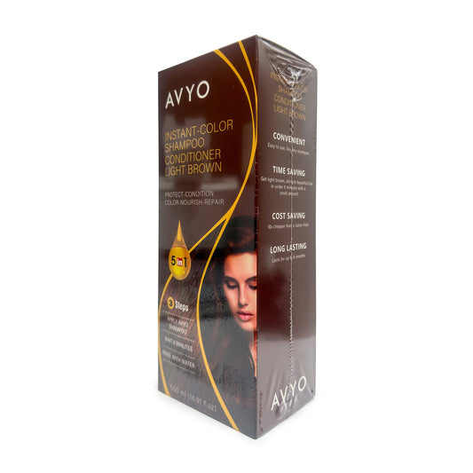 Light Brown | Instant - Color Shampoo Conditioner | 5 in 1 | 500 mL - 16.91 fl.oz. | AVYO | SHAMPOO by AVYO - SH Salons