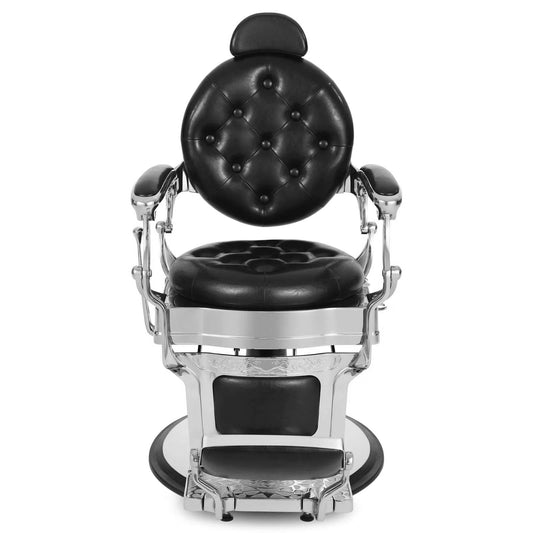 LT896A | Silver Vintage Barber Chair | Barber Salon Accessories | Barber Chair by SSW - SH Salons