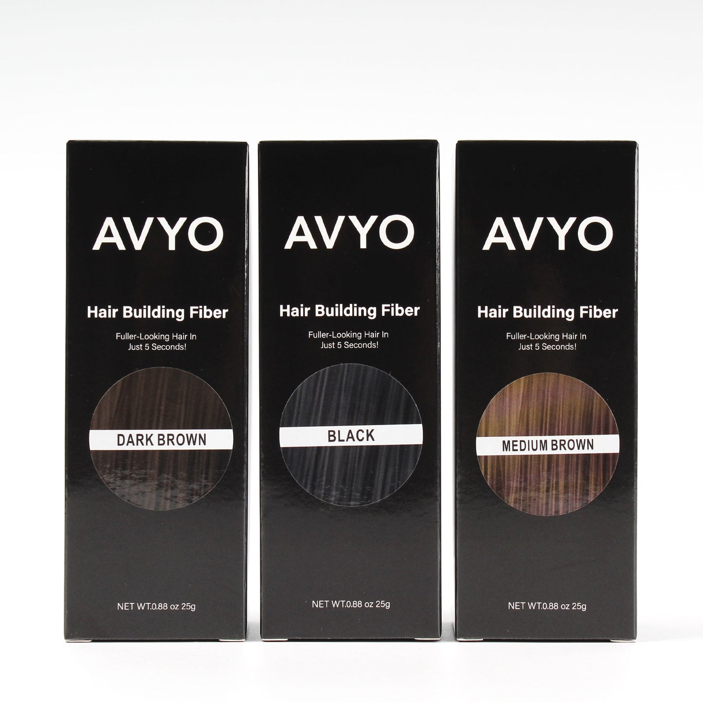 Medium Brown | Hair Building Fibers | Fuller Looking Hair | 0.88 oz - 25g | AVYO | Hair Care by AVYO - SH Salons