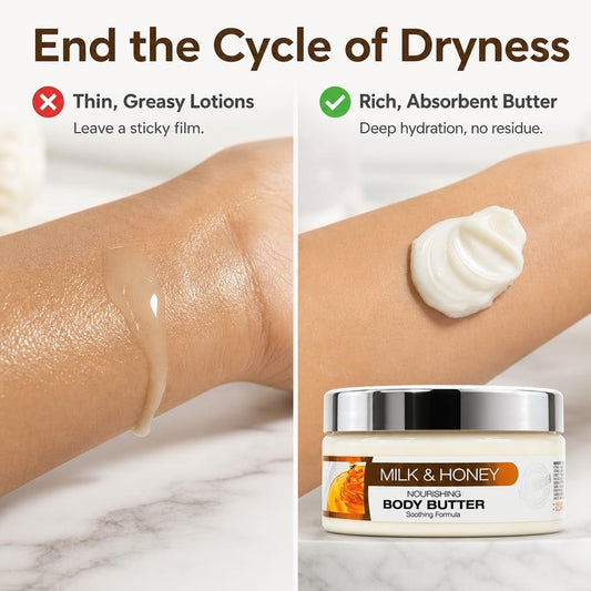 Milk & Honey | Body Butter for Dry Skin | 8 fl oz | ORIGEM by ORIGEM | SH Salons