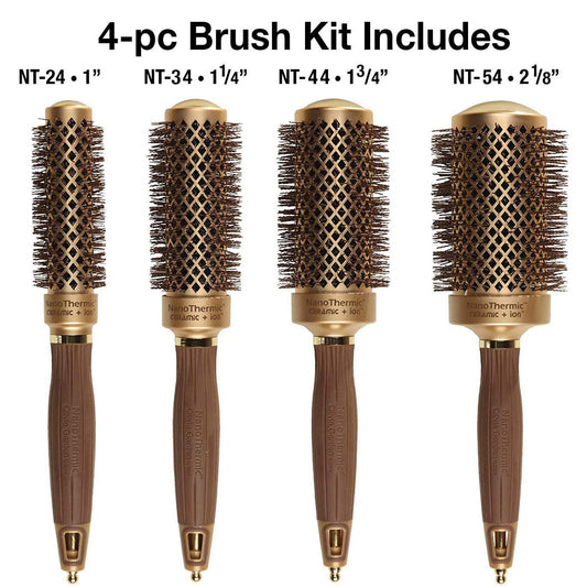 NanoThermic Ceramic + Ion Round Thermal Hair Brush - Box Deal | NT - BOX01 | OLIVIA GARDEN | COMBS & BRUSHES by OLIVIA GARDEN - SH Salons