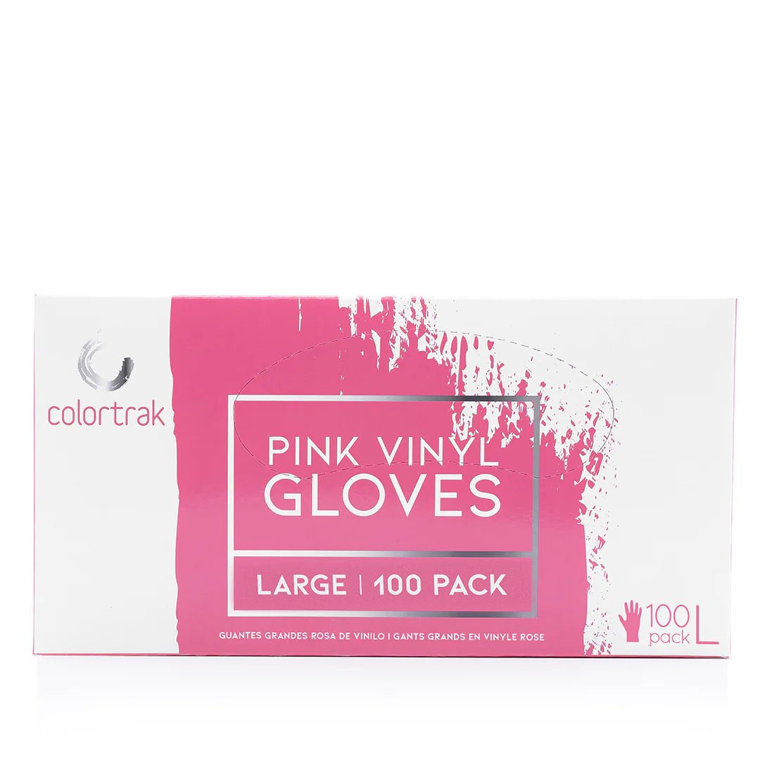 vinyl handschuhe pink Colortrak Pink Vinyl Gloves, 100 ct, Large