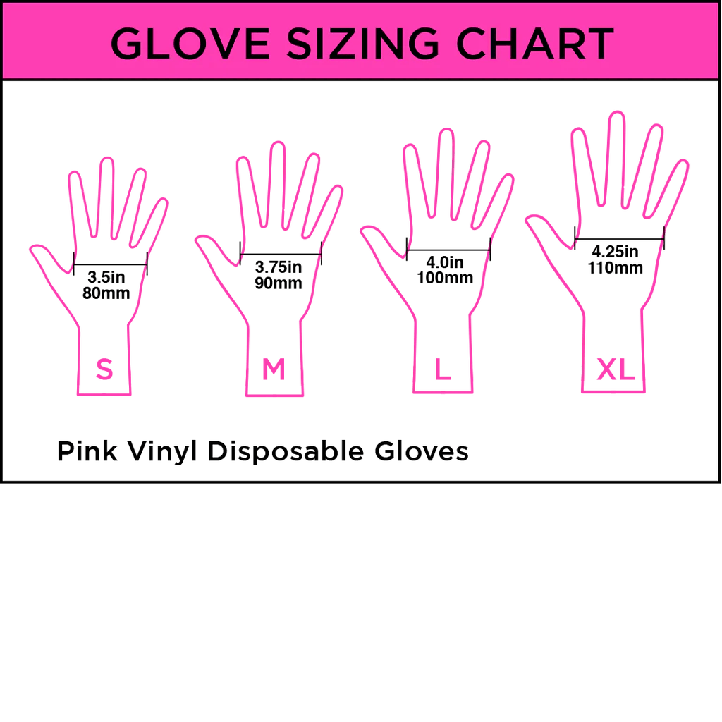 Pink Vinyl Gloves | Medium | 100 Pack | 109DG-M | COLORTRAK - SH Salons