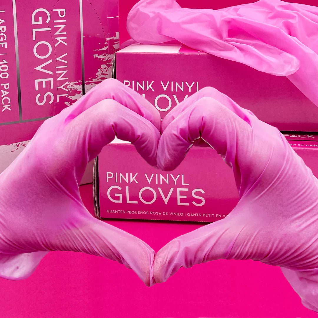 Pink Vinyl Gloves | Small | 100 Pack | 109DG - S | COLORTRAK | DISPOSABLE GLOVES by COLORTRAK - SH Salons