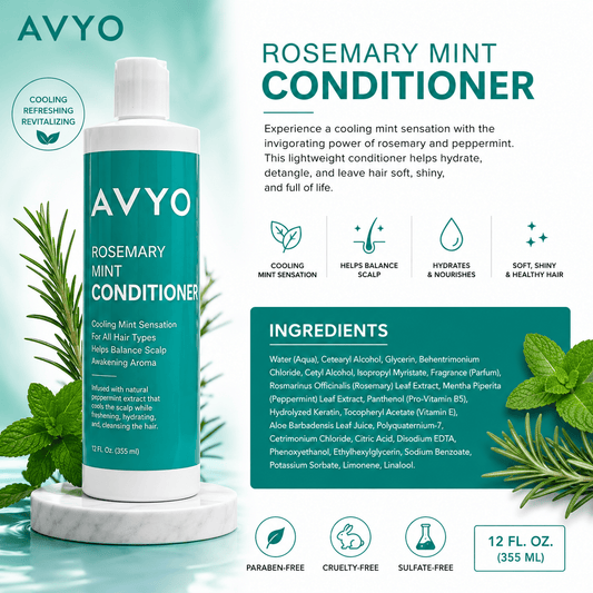 Rosemary Mint Conditioner | Cooling Mint Sensation | 12 fl. oz. | AVYO by AVYO | SH Salons