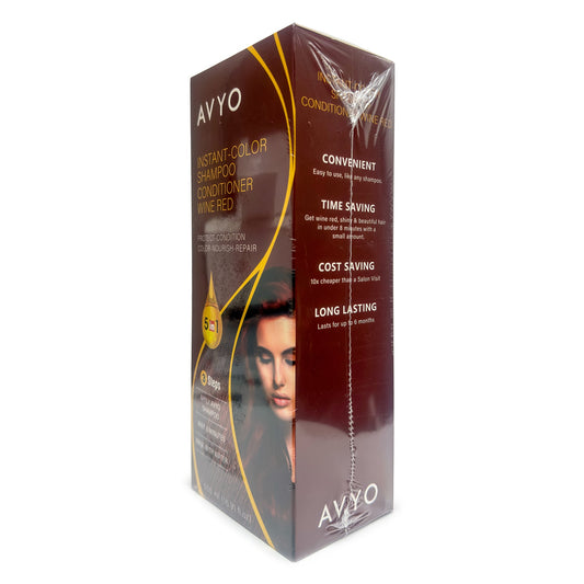 Wine Red | Instant - Color Shampoo Conditioner | 5 in 1 | 500 mL - 16.91 fl.oz. | AVYO | SHAMPOO by AVYO - SH Salons