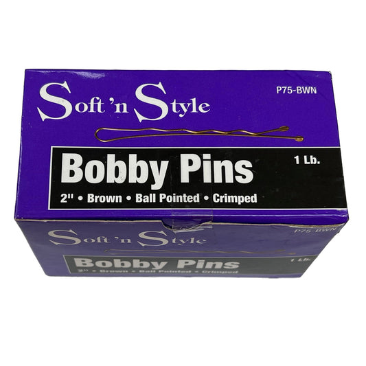 1 Lb. Bobby Pins | 2" | Ball Pointed | Crimped | SOFT N STYLE | HAIR COLORING ACCESSORIES by SOFT N STYLE - SH Salons