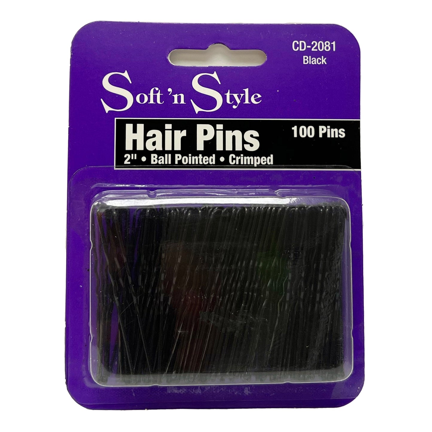 100 Bobby Pins | 2" | Ball Pointed | Crimped | SOFT N STYLE | HAIR COLORING ACCESSORIES by SOFT N STYLE - SH Salons