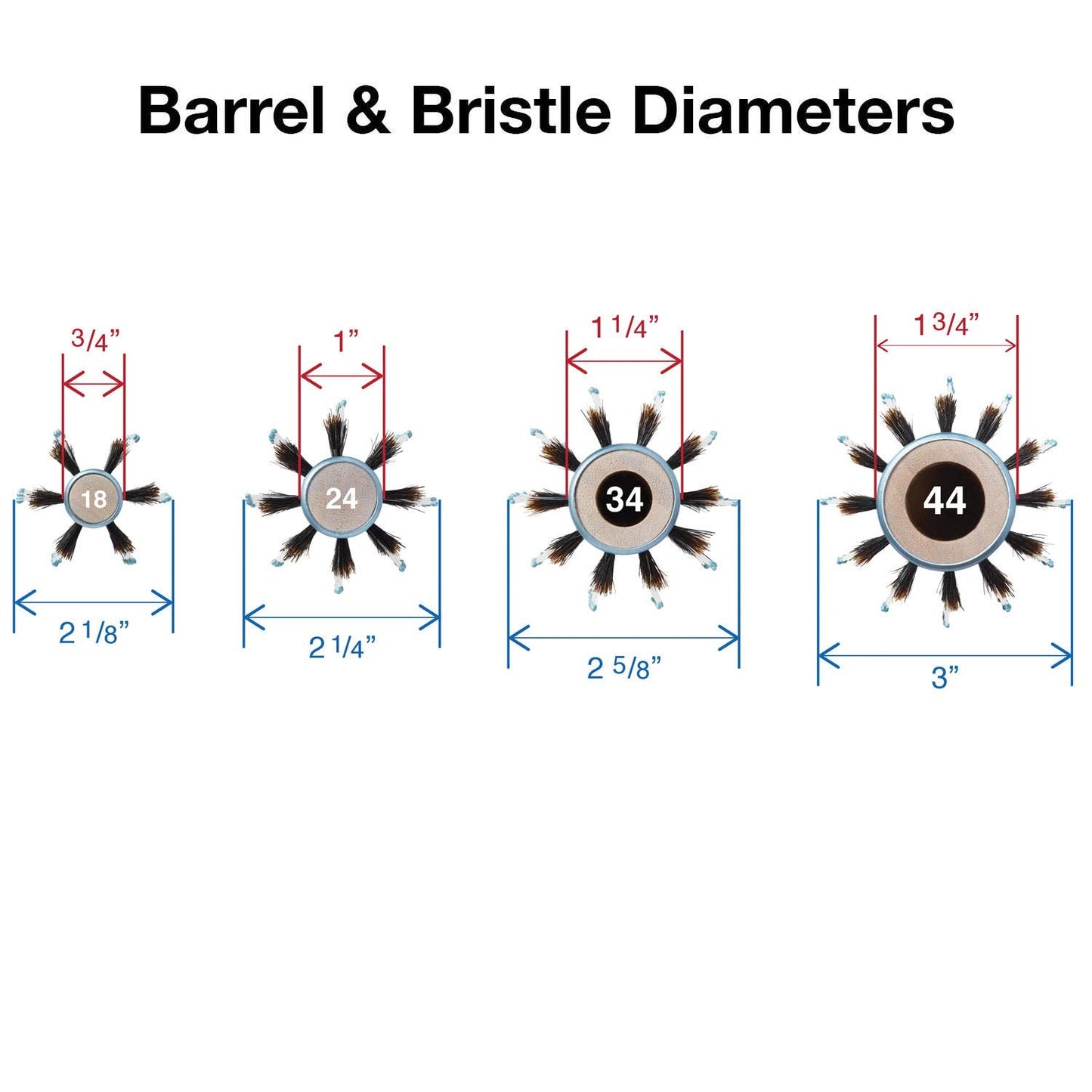 2 1/8" | 720 - EHCOV18 | EcoHair Combo Vent Round Bamboo Hair Brush | OLIVIA GARDEN | COMBS & BRUSHES by OLIVIA GARDEN - SH Salons