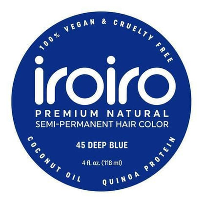 45 DEEP BLUE | Semi-Permanent Hair Color | 4oz | IROIRO - SH Salons