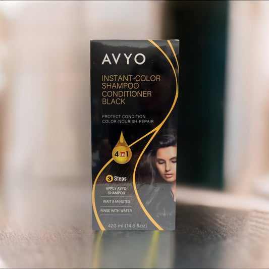 Black | Instant - Color Shampoo Conditioner | 4 in 1 | 420 mL | AVYO | SHAMPOO by AVYO - SH Salons