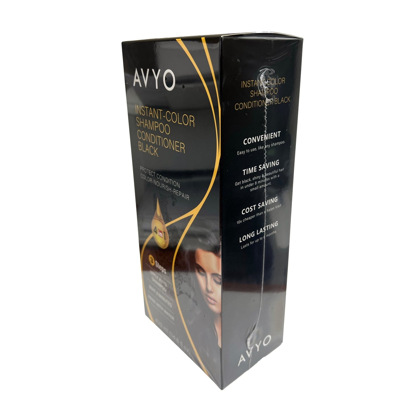 Black | Instant - Color Shampoo Conditioner | 4 in 1 | 420 mL | AVYO | SHAMPOO by AVYO - SH Salons