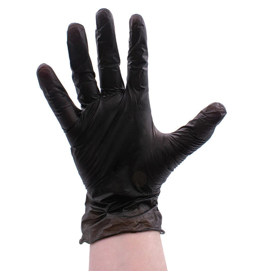 Black Vinyl Gloves | Powder Free | 100PK | COLORTRAK | DISPOSABLE GLOVES by COLORTRAK - SH Salons