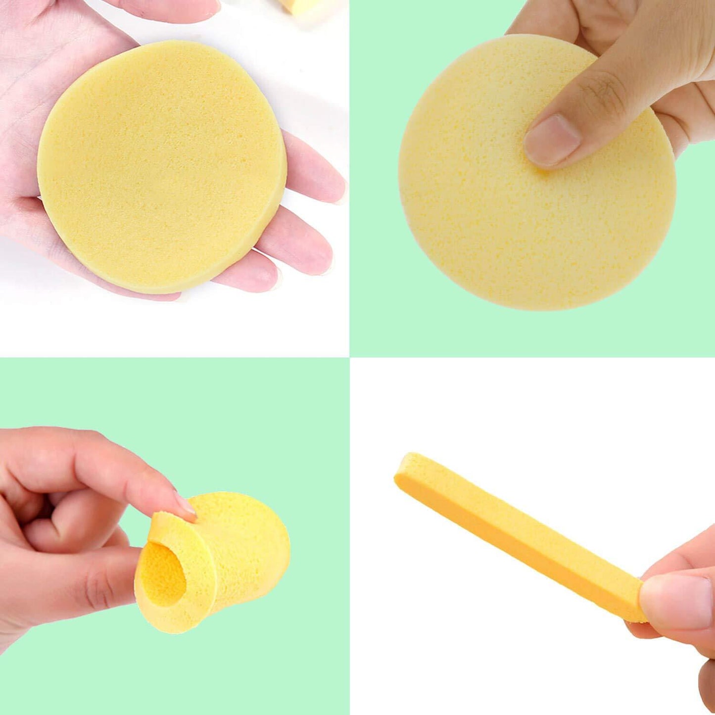 Compressed Facial Sponge | Yellow | 12 Pack | HOTLINE BEAUTY | SPAS by HOTLINE BEAUTY - SH Salons
