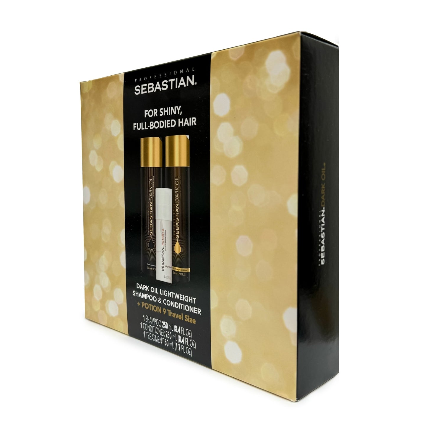 Dark Oil Shine Essentials Holiday Gift Set | 3 piece | SEBASTIAN | Shampoo & Conditioner Sets by SEBASTIAN - SH Salons