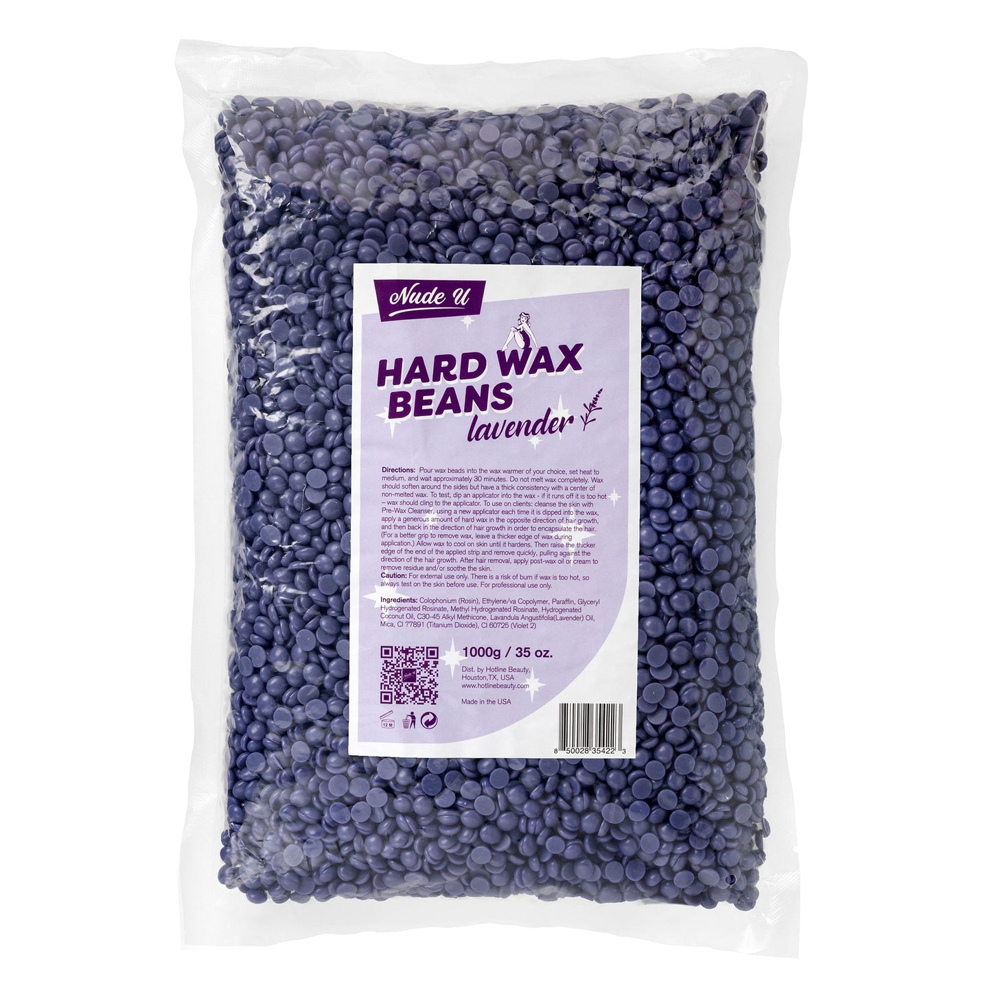 Hard Wax Beans | Lavender | NUDE U | WAXING KITS & SUPPLIES by NUDE U - SH Salons