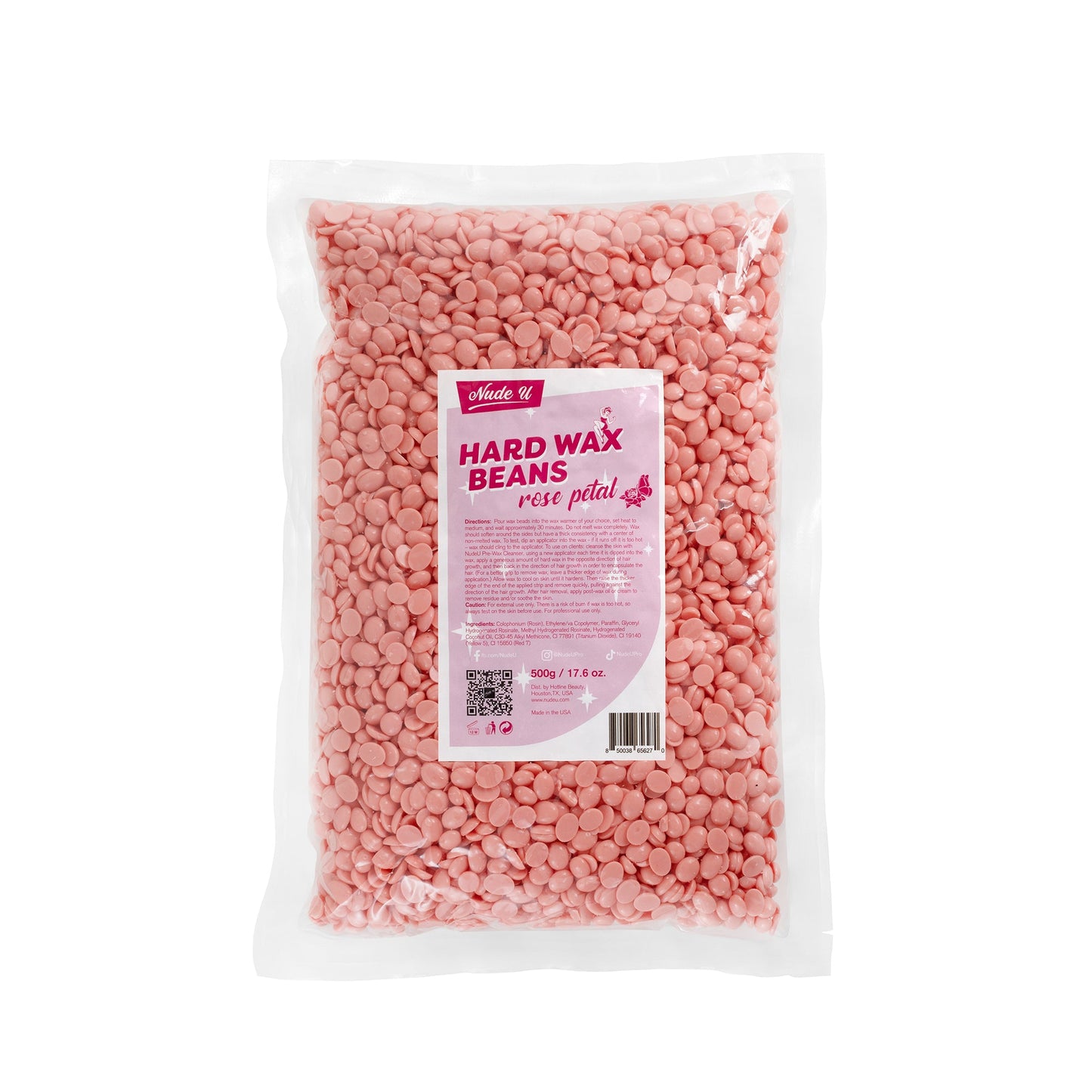 Hard Wax Beans | Rose Petal | NUDE U | WAXING KITS & SUPPLIES by NUDE U - SH Salons