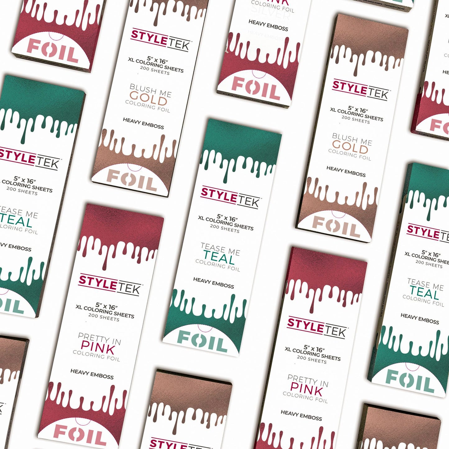 Heavy Emboss | 5" x 16" XL Coloring Foil | 200 Sheets | STYLETEK | HAIR COLORING ACCESSORIES by STYLETEK - SH Salons