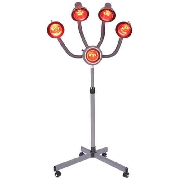 KH - 2020 | Hair Heating Lamp | 5 Head Near - Infrared Lamp With Flexible Arms | Barber and Stylist Hair Salon Accessories by SSW | SH Salons