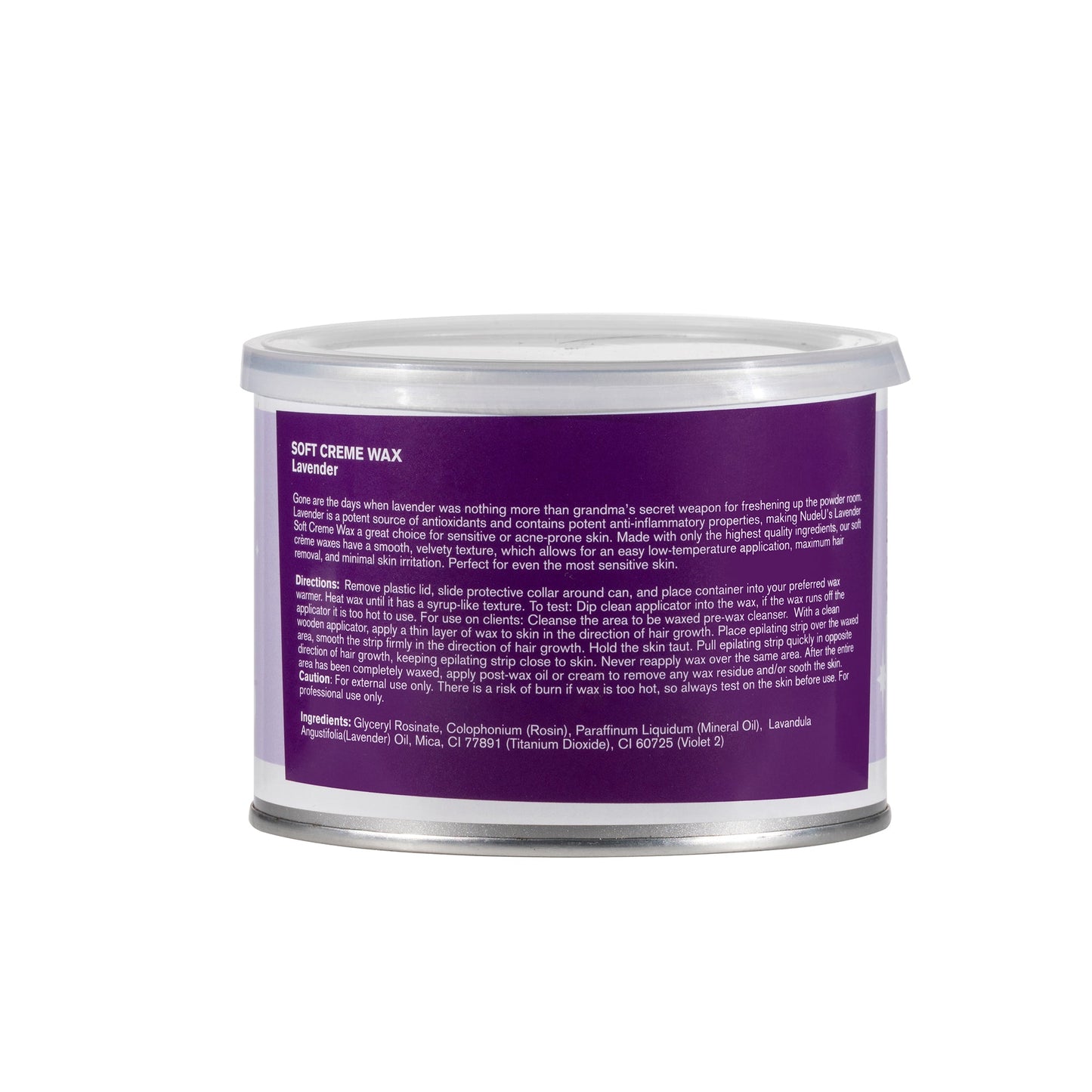 Lavender Soft Creme Wax | 14.1 oz. / 400g | NUDE U | WAXING KITS & SUPPLIES by NUDE U - SH Salons