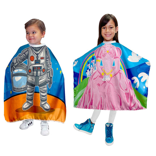 Princess & Astronaut Vinyl Kid's Capes | 2 Pack | STYLR 272 | BETTY DAIN | HAIR COLORING ACCESSORIES by BETTY DAIN - SH Salons