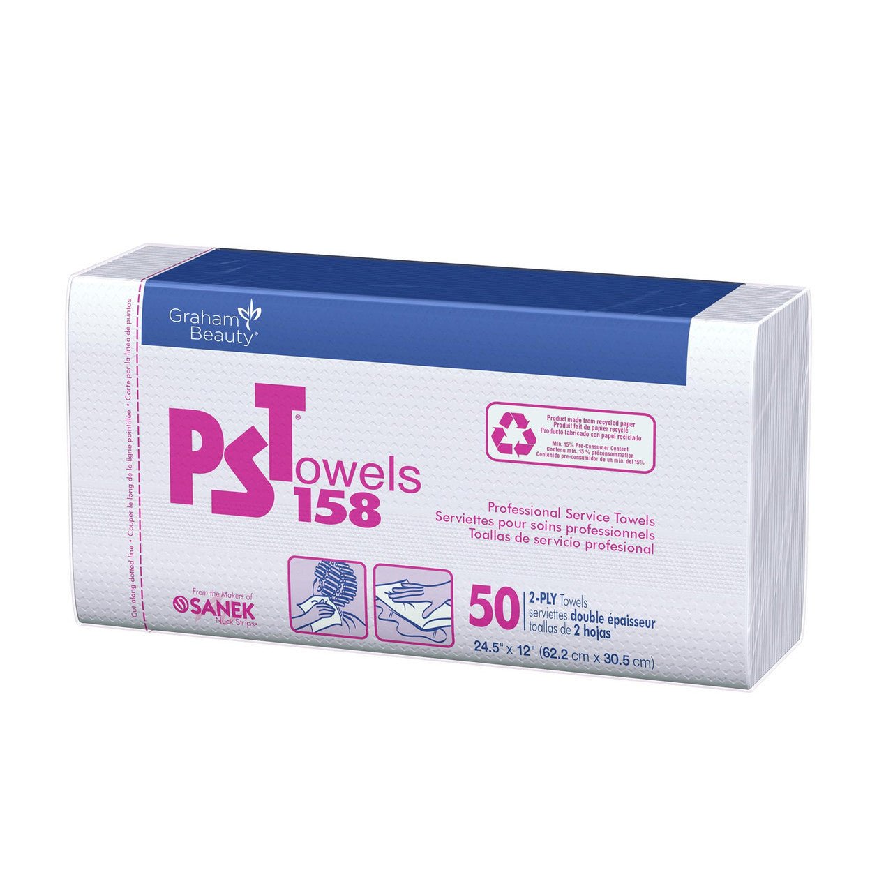 PSTowels | 50 Pack | 2 - PLY Towels | 12" x 24" Towels | 16159 | GRAHAM BEAUTY | Towels by GRAHAM BEAUTY - SH Salons