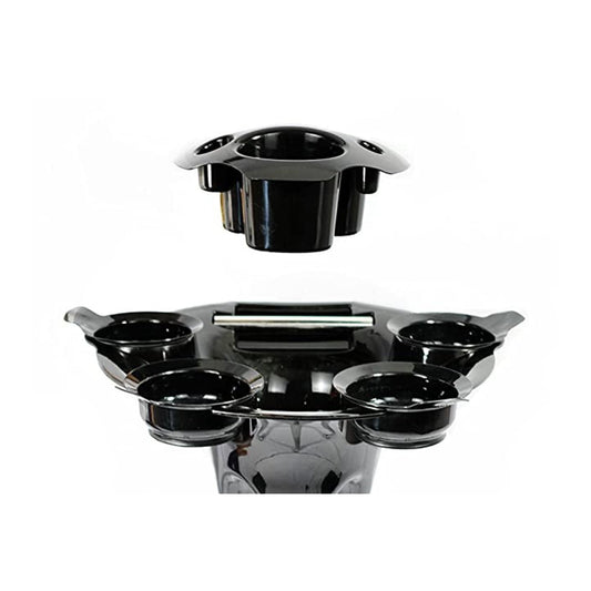 T0144 - C | Tray with 4 Bowls | Beauty Salon Trolley Black | Portable Utility Cart | Hair Salon Accessories | Tray by SSW - SH Salons