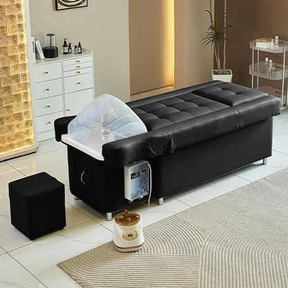 #631 | Plumbed | Electric-Lifting Head Spa Bed — LED Light & Pedicure Support | SSW