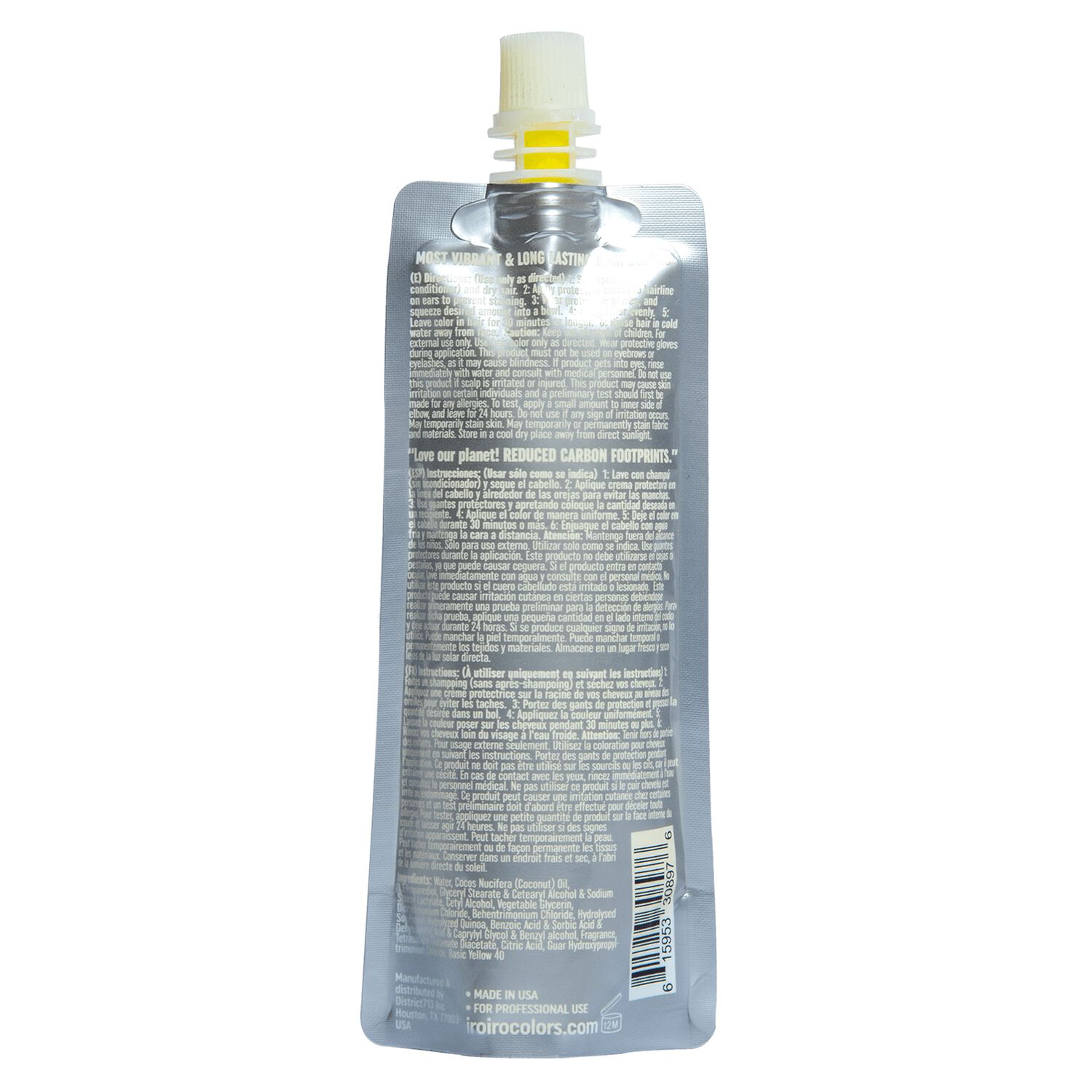 300 NEON YELLOW | Semi - Permanent Hair Color | 4oz | IROIRO | HAIR COLOR by IROIRO - SH Salons