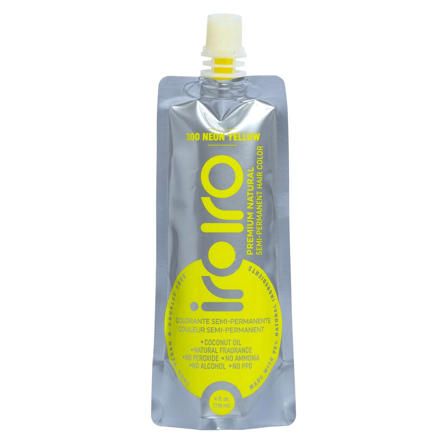 300 NEON YELLOW | Semi - Permanent Hair Color | 4oz | IROIRO | HAIR COLOR by IROIRO - SH Salons