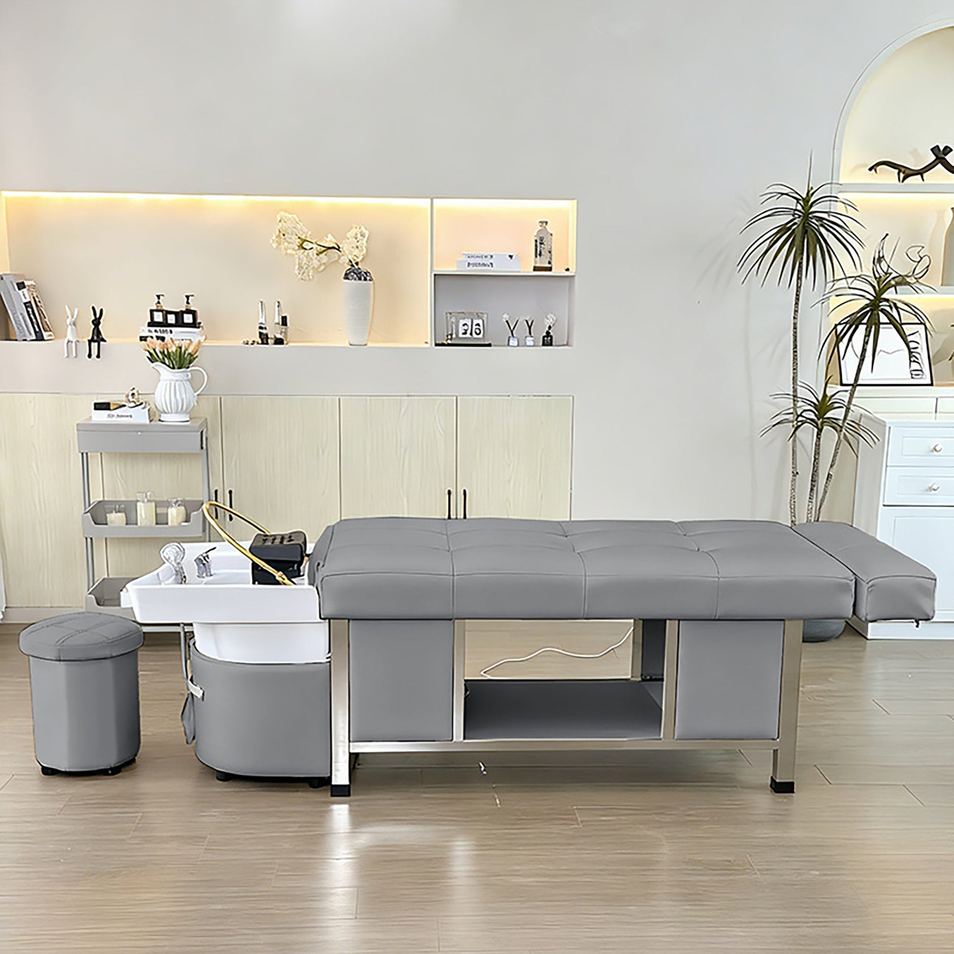 611 - 1D | FRESH WATER | Plumbed | Japanese Head Spa Massage Bed | SSW | Head Spa Beds (Plumbed) by SSW - SH Salons