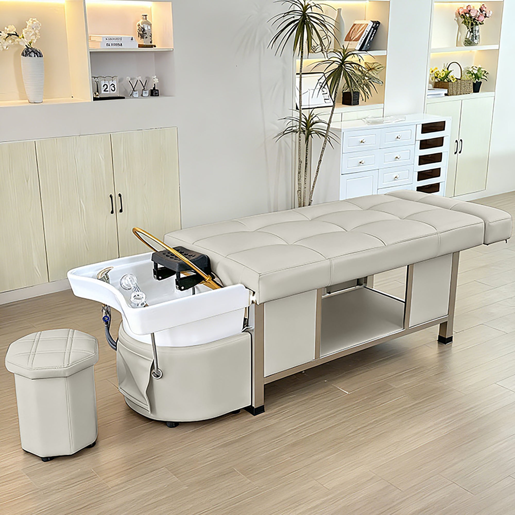 611 - 1D | FRESH WATER | Plumbed | Japanese Head Spa Massage Bed | SSW | Head Spa Beds (Plumbed) by SSW - SH Salons