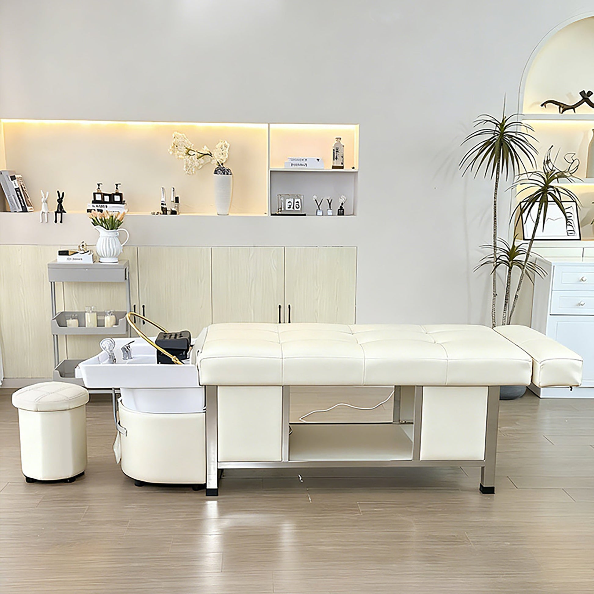 611 - 1D | FRESH WATER | Plumbed | Japanese Head Spa Massage Bed | SSW | Head Spa Beds (Plumbed) by SSW - SH Salons